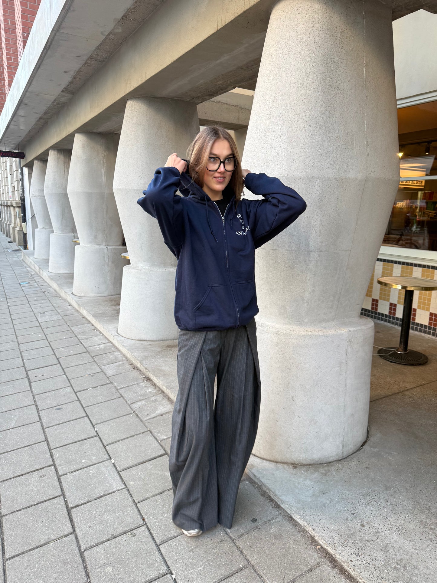 The "See you in Antwerp" zip-up hoodie