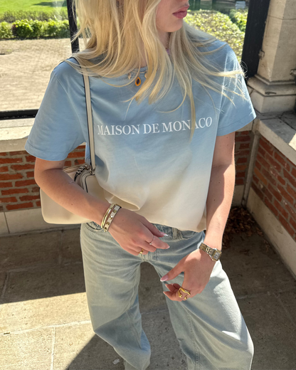The Color fade t-shirt blue-white